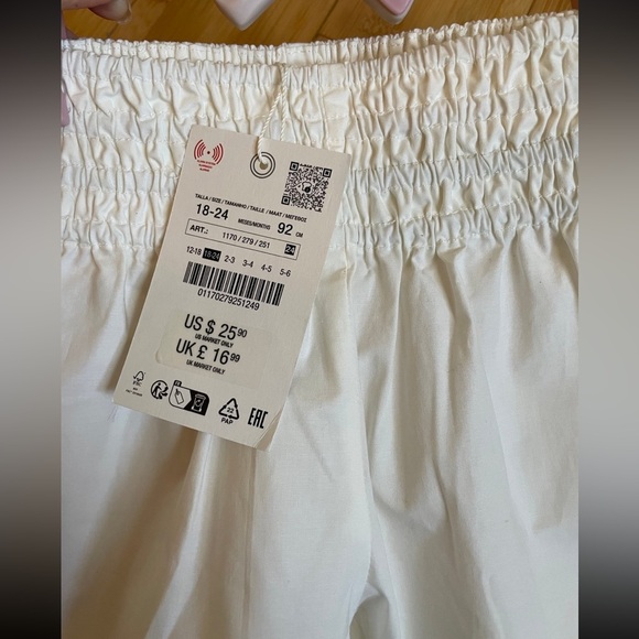 NWT ZARA POPLIN BLOUSE WITH BOWS AND CULOTTES SET - Picture 3 of 5